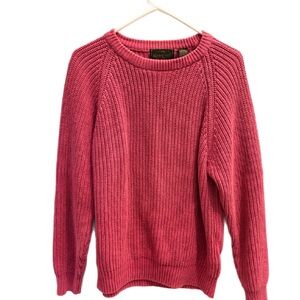 Vintage Eddie Bauer Vibrant Pink Knit Pullover